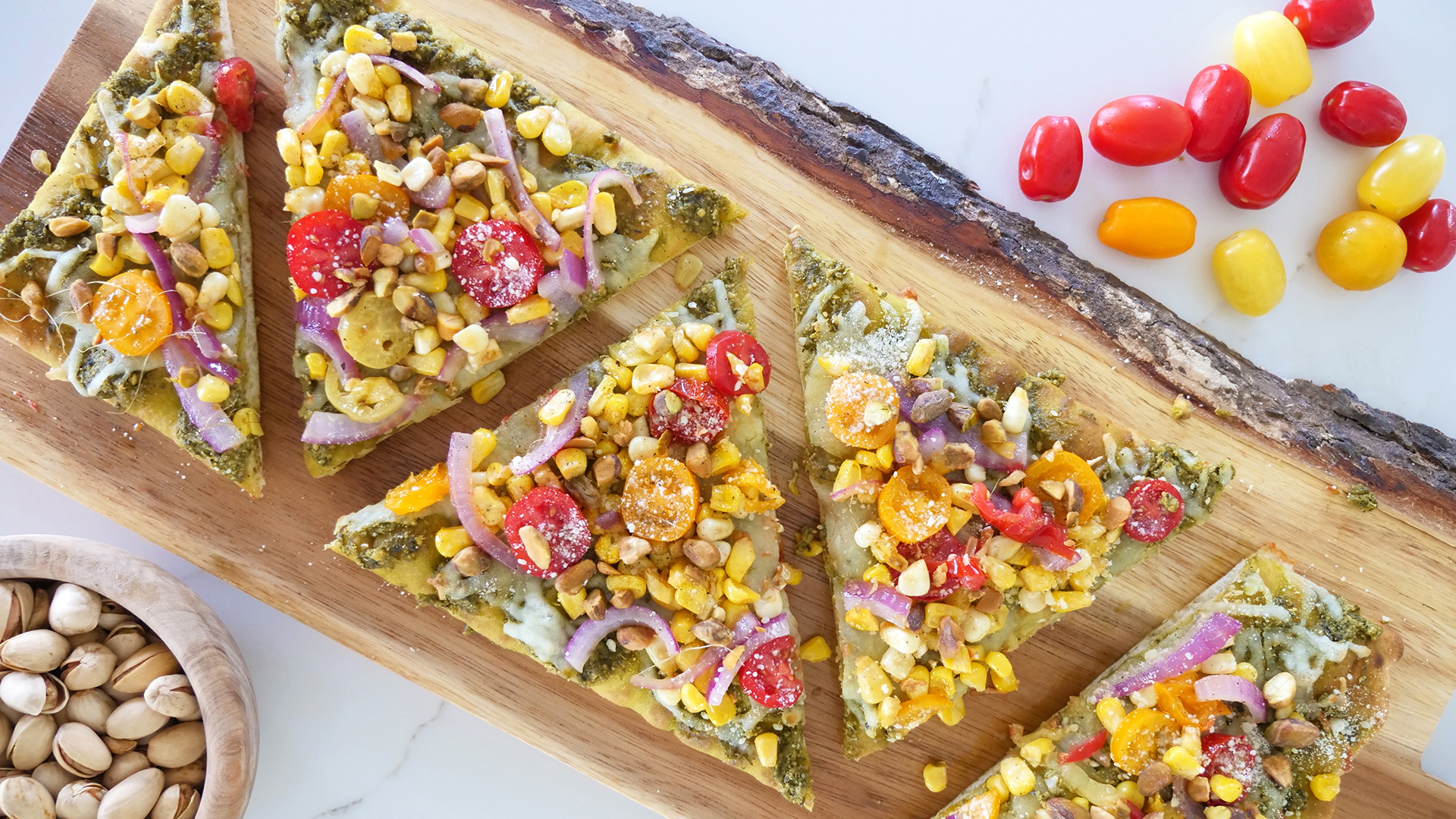 Pistachio Pesto Farmer’s Market Flatbread