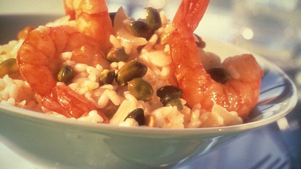 PISTACHIO RISOTTO WITH SHRIMP