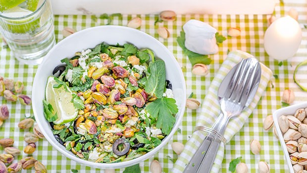 Pistachio Zucchini Zoodles Salad