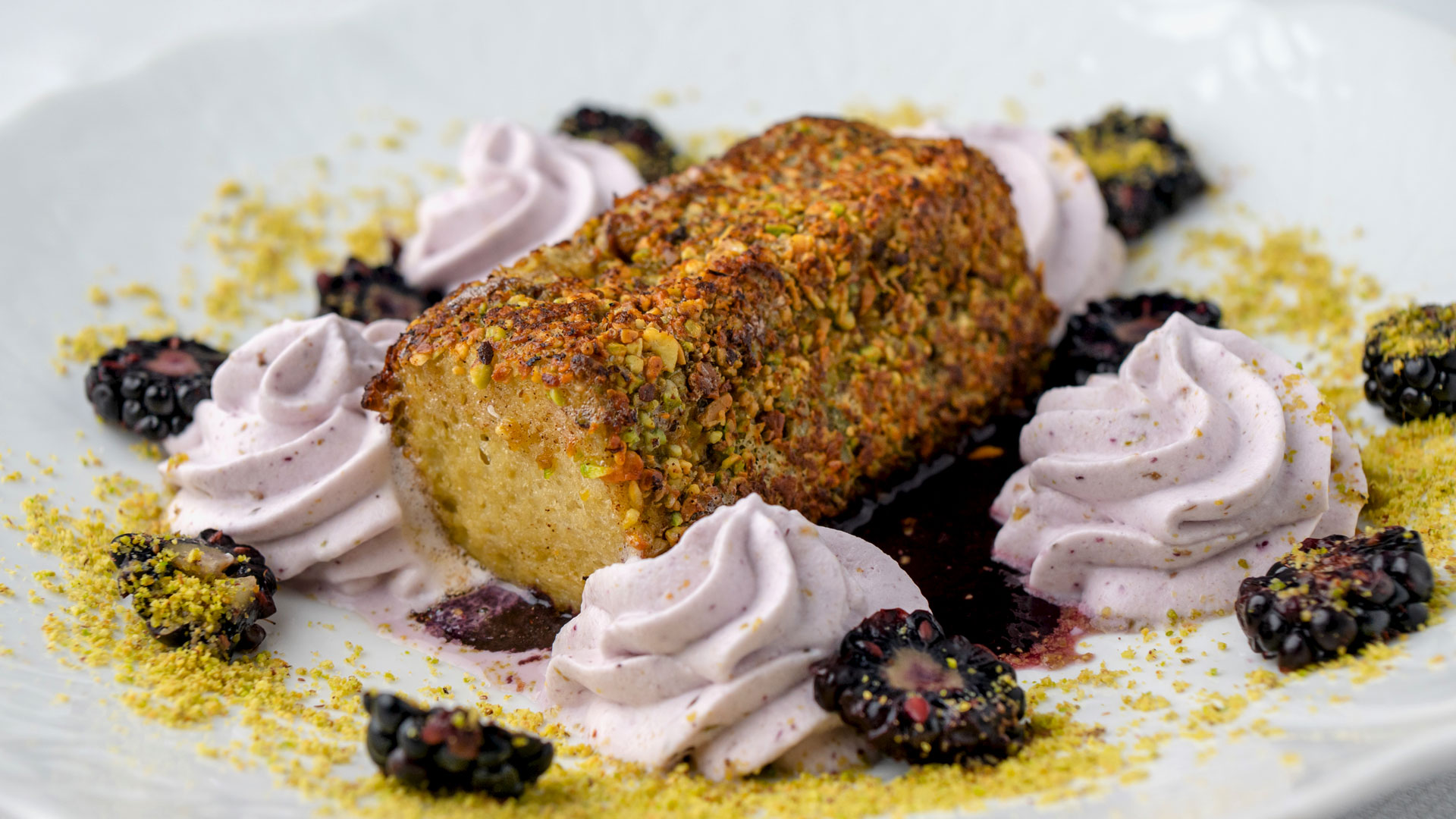 Pistachio Crusted Pain Perdu