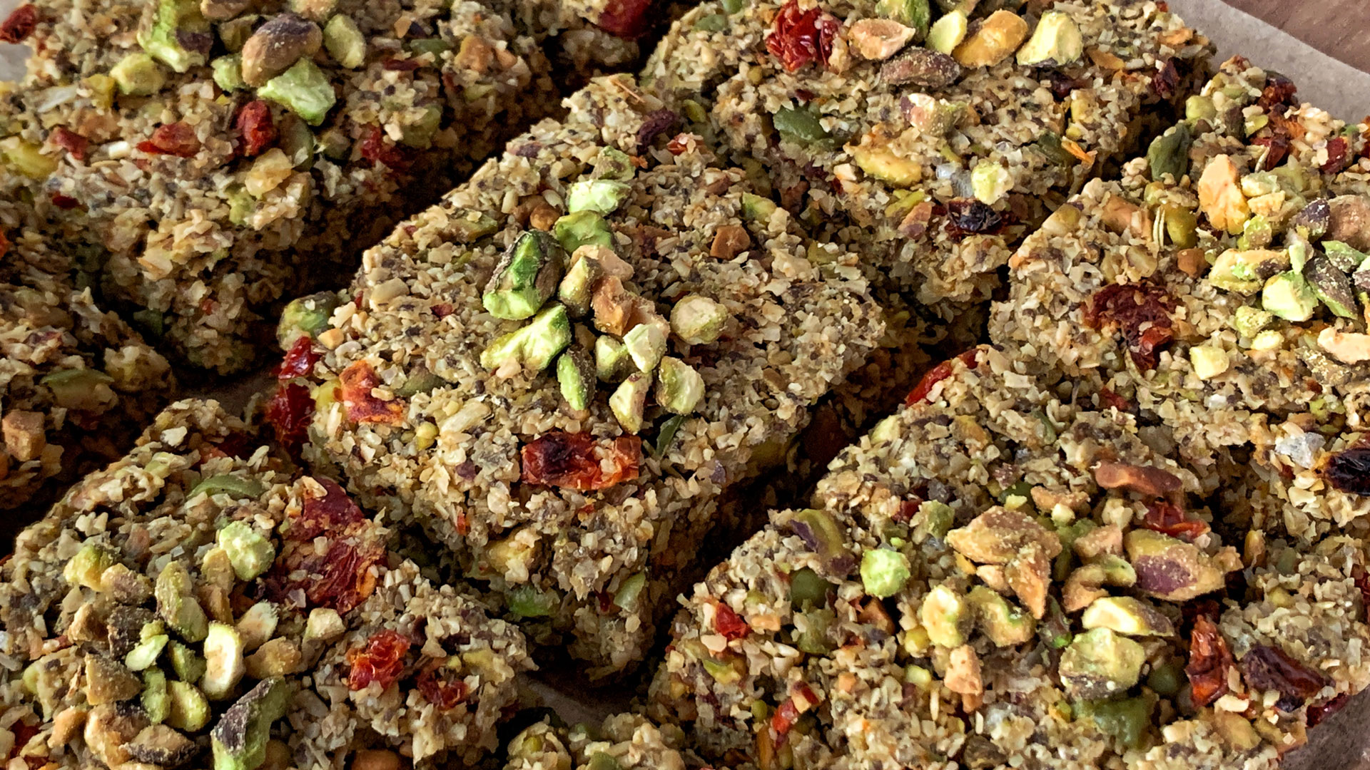 Savory Pistachio Oat Bars 