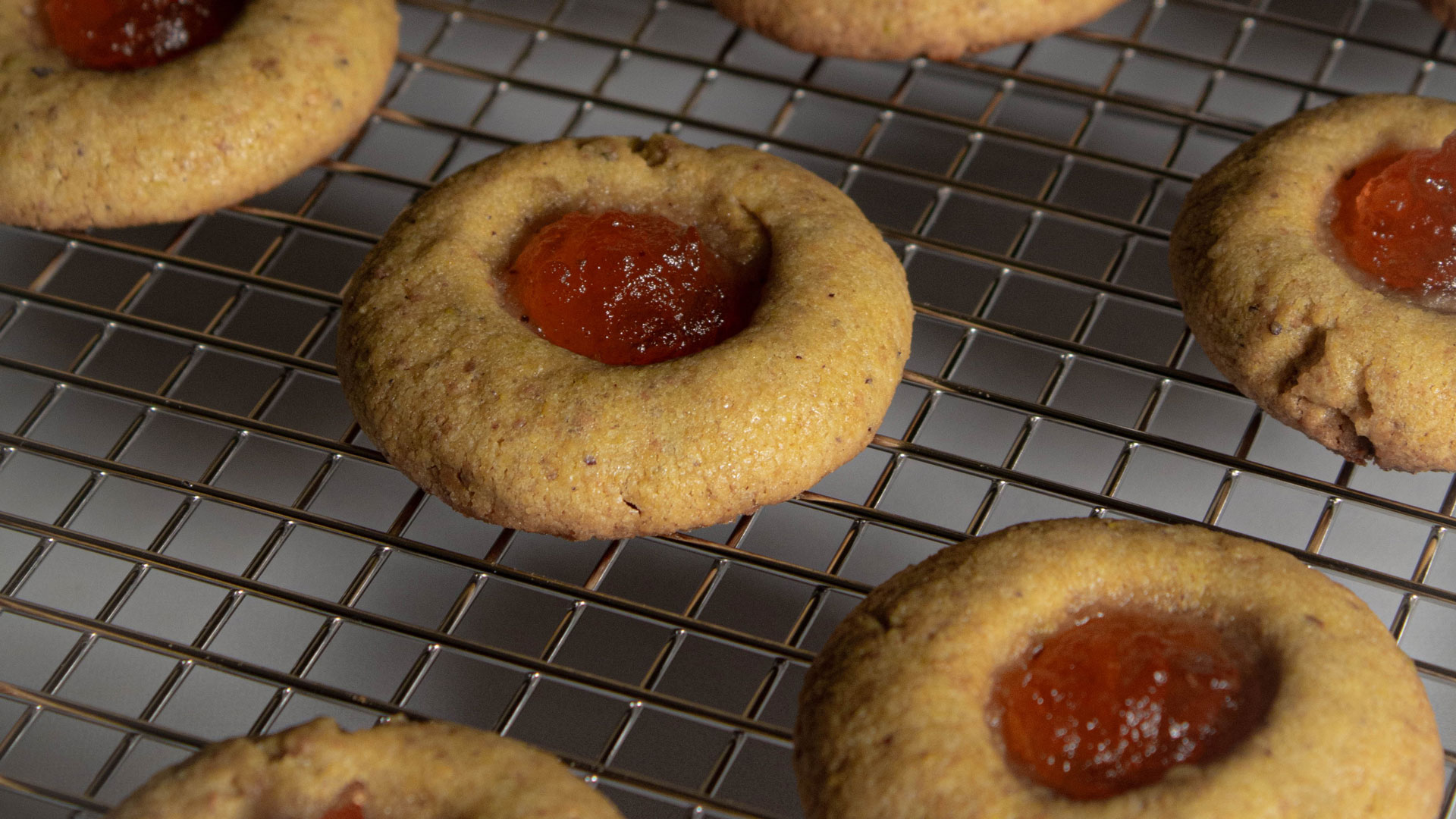 Pistachio Thumbprint Cookies