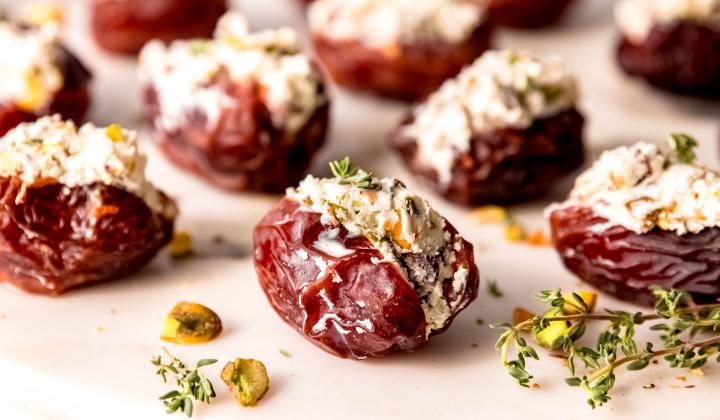 4-Ingredient Savory Pistachio Stuffed Dates