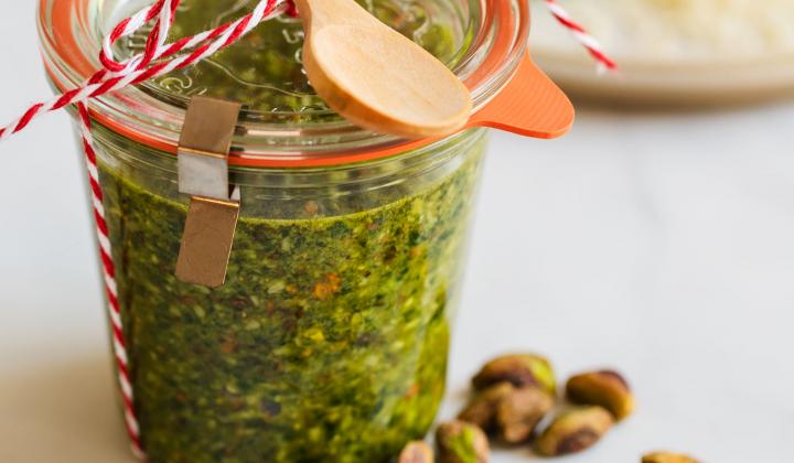 Pistachio Pesto with Basil and Spinach