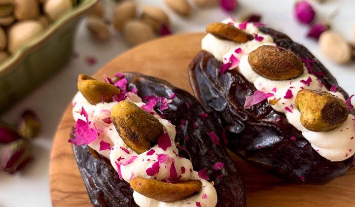 Pistachio + Rose Stuffed Dates