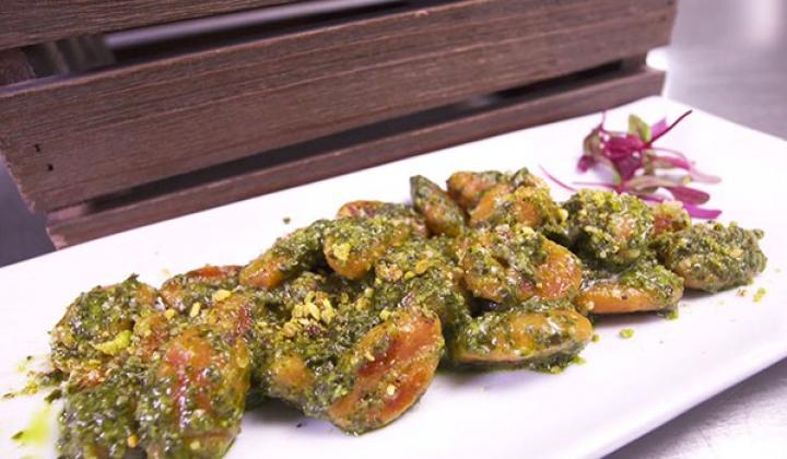 Sweet Potato Gnocchi with Pistachio Kale Pesto