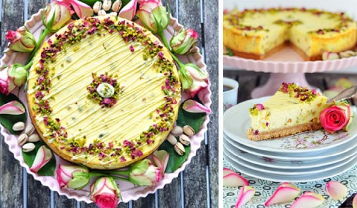 White Chocolate Pistachio Cheesecake