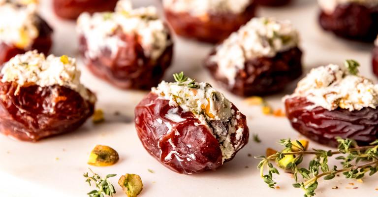 4-Ingredient Savory Pistachio Stuffed Dates