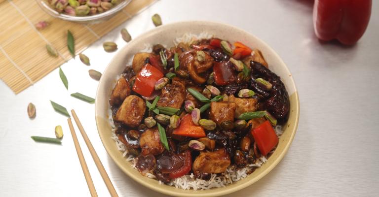 Kung Pao Chicken with American Pistachios