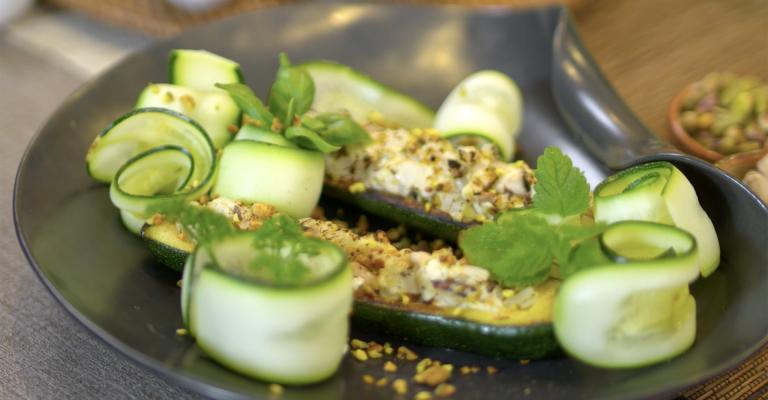 Zucchini Pistachio Gratin